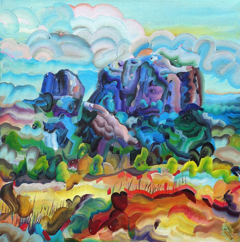 Roques de Benet landscape painting on canvas
