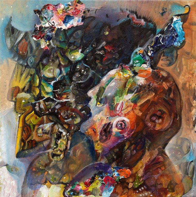 Small Family Abstract Portrait Painting